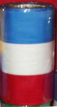 Moire- Schleifenband, blau/weiss/rot, 75 mm, 25 m