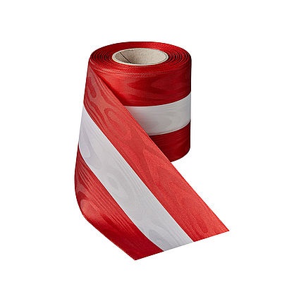 Moiréband rot-weiß-rot