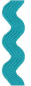 Preview: Zackenlitze Textilband turquoise, 7 mm, 20 m