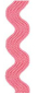 Preview: Zackenlitze Textilband blush rose, 7 mm, 20 m