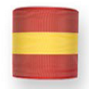 Nationalband Moiré Spanien rot-gelb-rot, 100 mm x 25 m