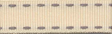 Stitched Grossgrain creme/grau