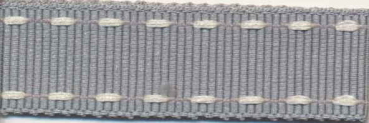 Stitched Grossgrain grau/weiß