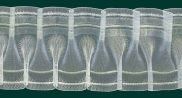Pleat tape, 80 mm, full transparent, 100 m
