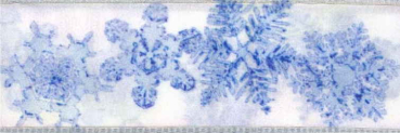 Preview: Iceflakes, blau, Drahtkante silber, 40 mm, 25 m