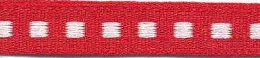 Box Stitch red/white