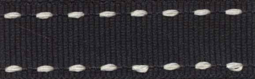 Stitched Grossgrain schwarz/weiß