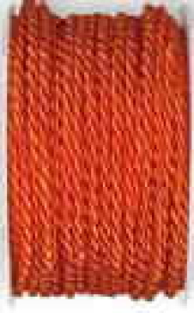 Gedrehte Atlaskordel, 4 mm, dark orange