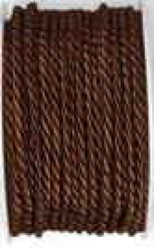 Gedrehte Atlaskordel, 4 mm, brown