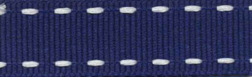 Stitched Grossgrain blau/weiß