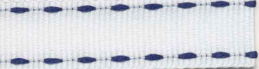 Stitched Grossgrain weiß/blau