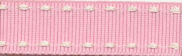 Stitched Grossgrain rosa/weiß