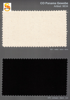 Panama-Schwergewebe, B1, natur, 400 gr., Musterkarte