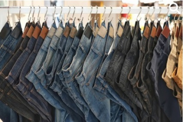 Preview: Musterkarte Jeansstoff Stretch gewaschen, 300 g/m², 145 cm