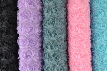 Preview: Musterkarte Feintüll Rosen special, ca. 140 cm, 10 m