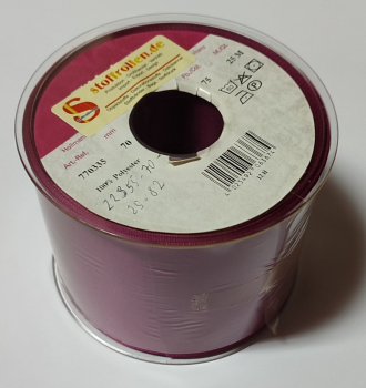 Satinband doppelseitig, pink,  70 mm breit, 25 m