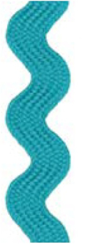 Preview: Zackenlitze Textilband turquoise, 7 mm, 20 m