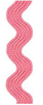 Preview: Zackenlitze Textilband blush rose, 7 mm, 20 m