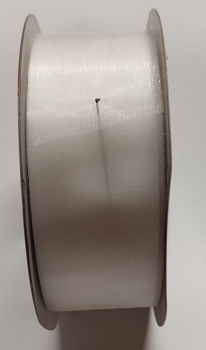 Preview: Chiffonband, weiß, 40 mm, 25 m