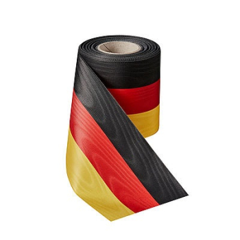 Nationalband Moiré schwarz-rot-gold, 150 mm x 25 m