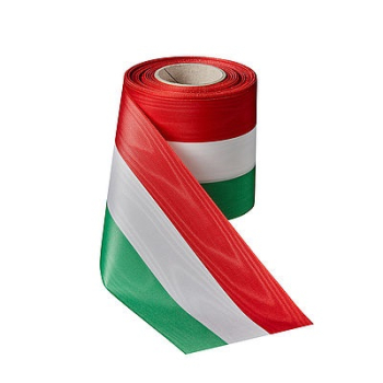 Nationalband Moiré grün-weiss-rot, 225 mm x 25 m