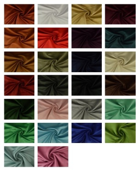 Veloursleder, je Farbe, Musterkarte