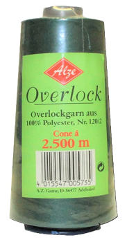 4 x Overlockgarn auf 2500m - X-Wickel, grün