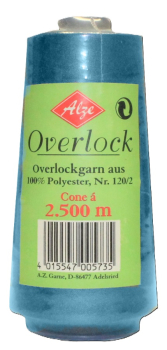 4 x Overlockgarn auf 2500m - X-Wickel, blau