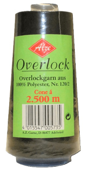 Overlockgarn auf 2500m - X-Wickel, schwarz