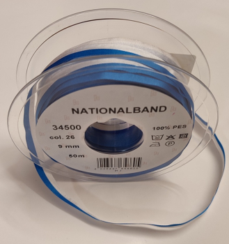 Nationalband - blau-weiss, 9 mm, 50 m