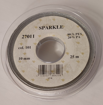 Preview: Sparkle silber, 10 mm, 25 m