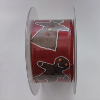 Preview: Textilband "Lebkuchen", rot, 40 mm, 25 m