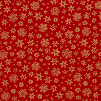 Baumwolle Popeline Stoff bedruckt und foliendruck Weihnachtssterne Rot, 145 cm, 12 m