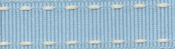 Stitched Grossgrain babyblau/weiß