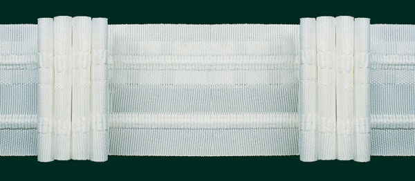 3-pleat tapes, 50 mm, white, 100 m