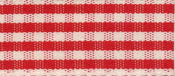 Rustic Gingham rot/weiß