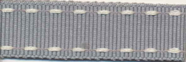 Stitched Grossgrain grau/weiß