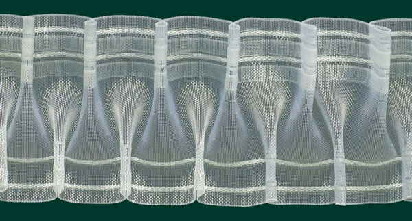 Pleat tape, 80 mm, full transparent, 100 m