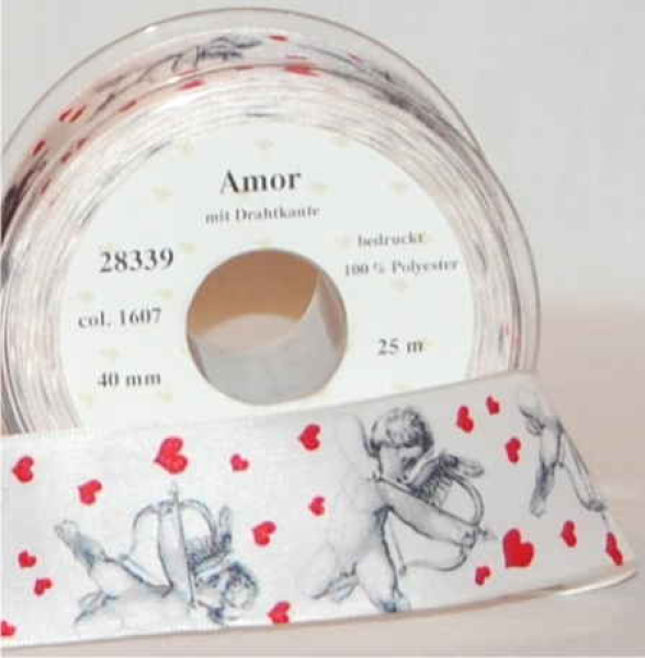 Amor, 40 mm x 25 m, Textilband