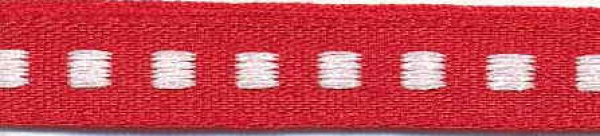 Box Stitch red/white