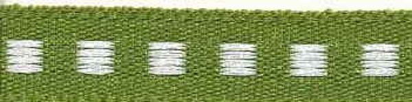 Box Stitch green/white