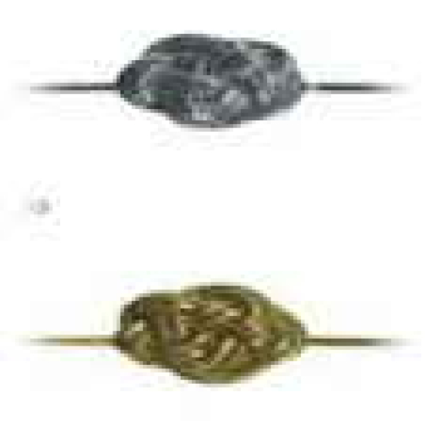 Schleifen mit elastischem Zugband " Button Style Loops", silber, 300mm