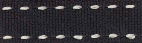 Stitched Grossgrain schwarz/weiß