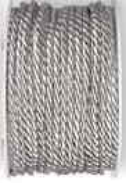 Gedrehte Atlaskordel, 2 mm breit, silber, 50 m
