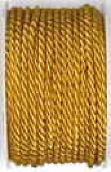 Gedrehte Atlaskordel, 2 mm breit, gold, 50 m