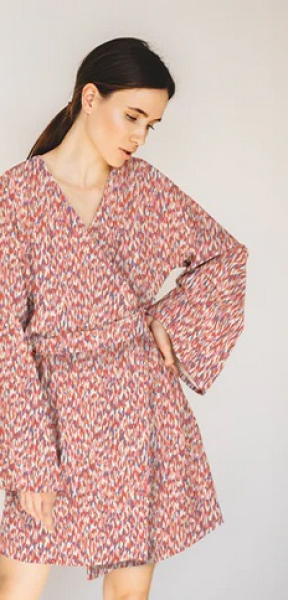 Viscose Poplin Stoff bedruckt Abstrakt, 145 cm, 12 m