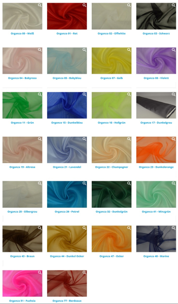 Organza 25 g/m², 150 cm, 50 m