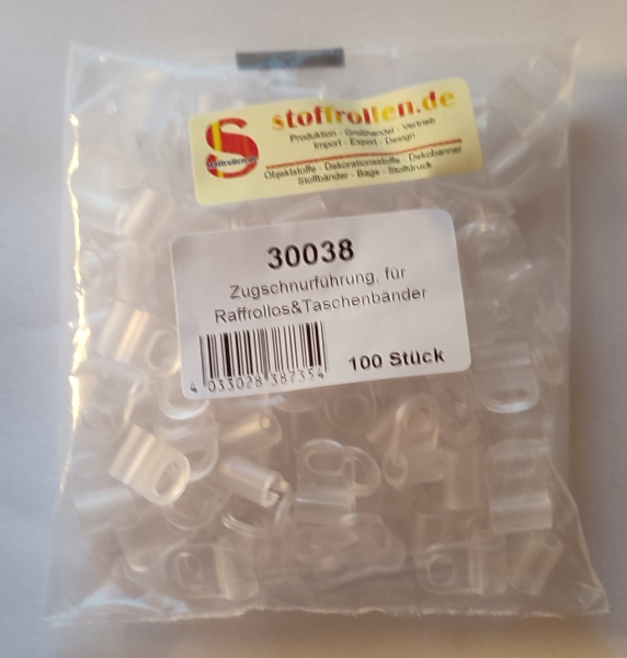Zugschnurführung, für Raffrollos u Taschenbänder, 100 Stck.