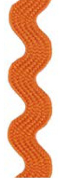 Zackenlitze Textilband orange, 7 mm, 20 m