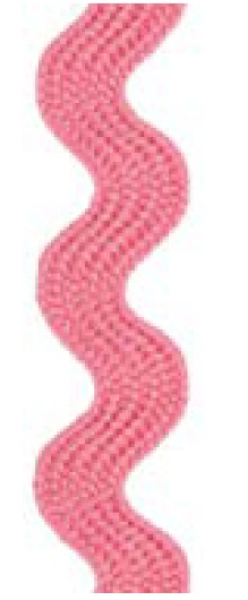 Zackenlitze Textilband blush rose, 7 mm, 20 m